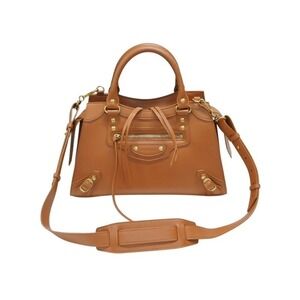BALENCIAGA Neo Classic City Bag Brown Leather